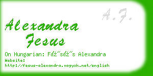 alexandra fesus business card